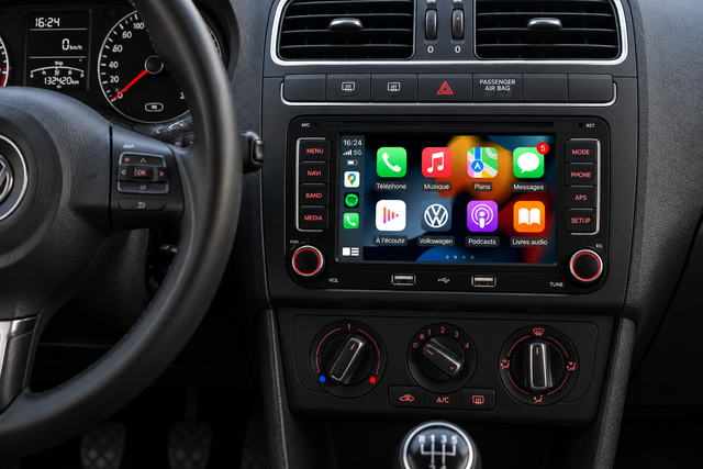 Autoradio CarPlay Volkswagen Polo 6R – Apple CarPlay & Android Auto Sans Fil 7" Bluetooth