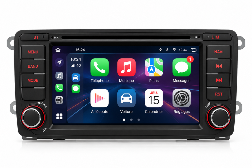 Autoradio CarPlay Audi A3 8P 2003–2012 – Apple CarPlay & Android Auto Sans Fil, GPS, Bluetooth