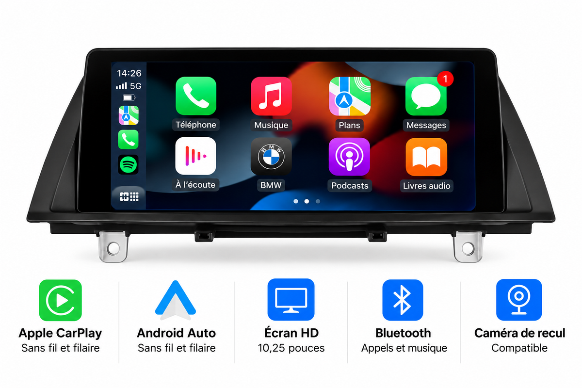Autoradio CarPlay BMW X5 E70 & X6 E71 – Écran 10,25″ Apple CarPlay Android Auto – CCC/CIC