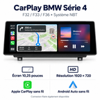 Caractéristiques écran CarPlay BMW Série 4 F32 F33 F36 NBT