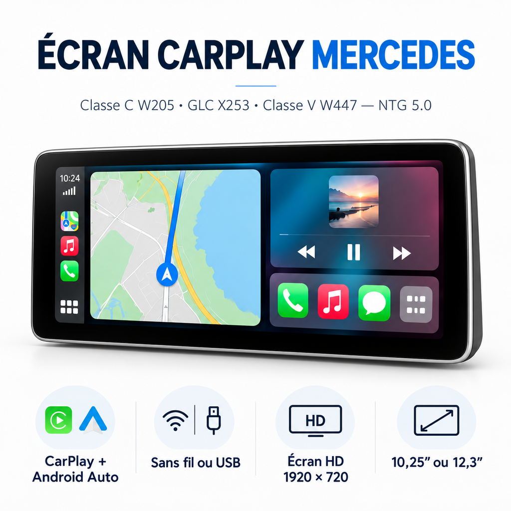 Caractéristiques de l’écran CarPlay Mercedes