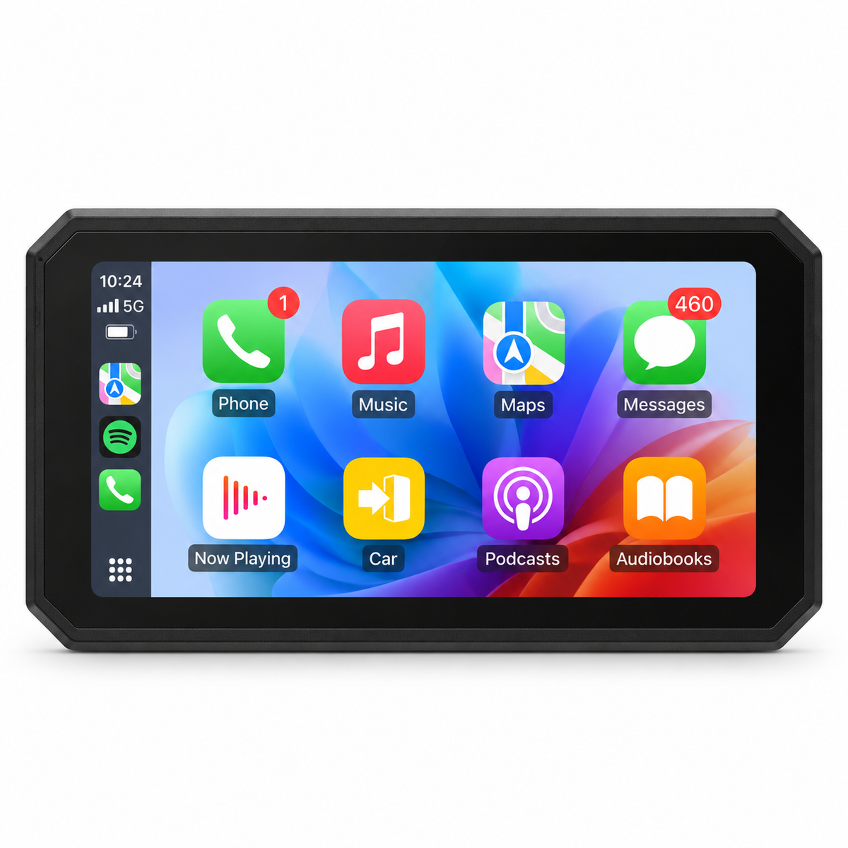 CarPlay moto 5 pouces — fond blanc
