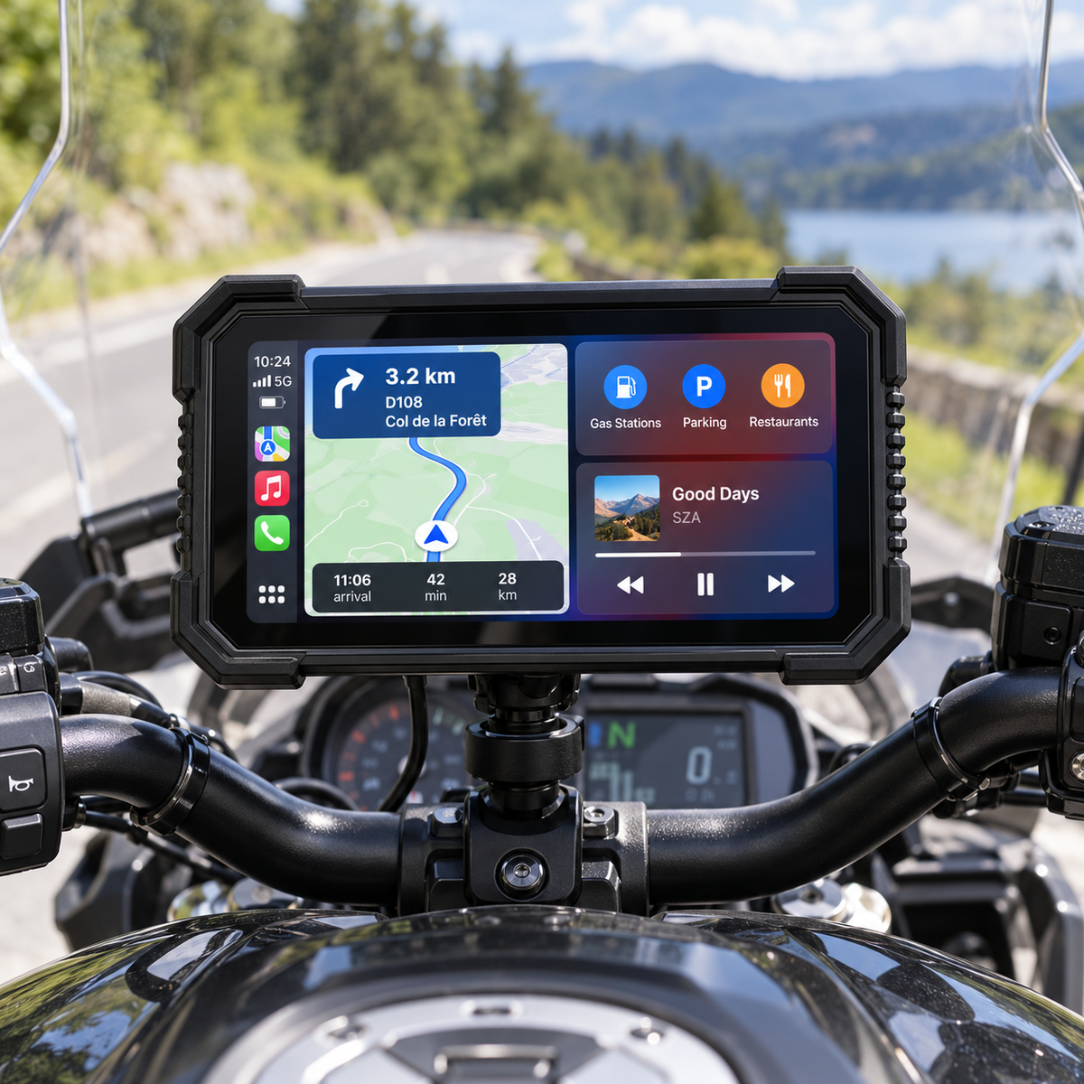 CarPlay moto 6,25 pouces — installation sur moto